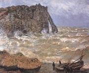 Claude Monet Etretat,Rough Sea oil painting reproduction